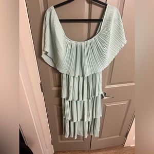Mint green midi dress